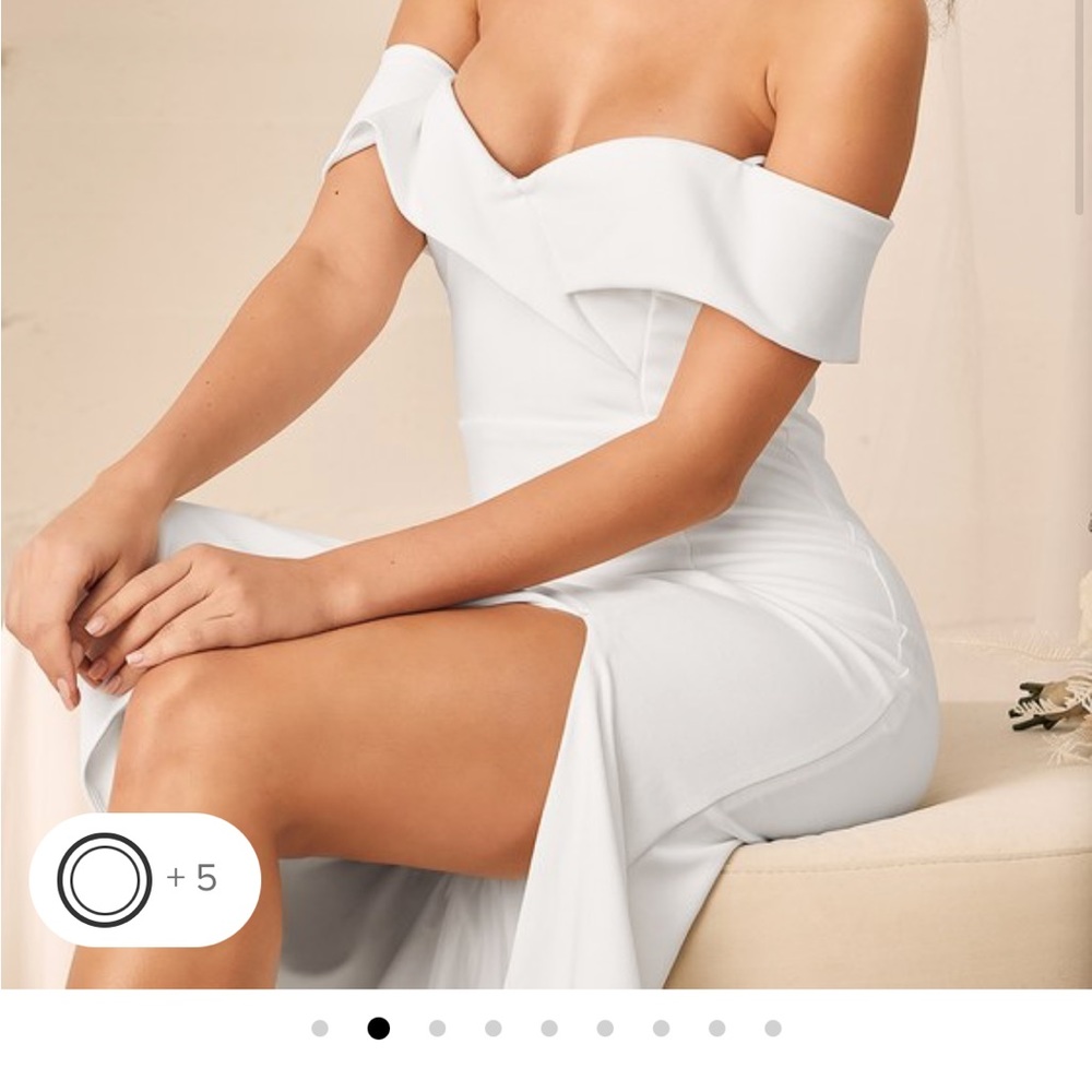 LULUS SONG OF LOVE BLUSH OFF THE SHOULDER MAXI DRESS